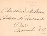 Metropolitan Opera - Inaugural Night 1883 Signatures