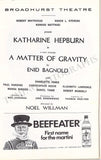 Reeve, Christopher - Signed Program "A Matter of Gravity"