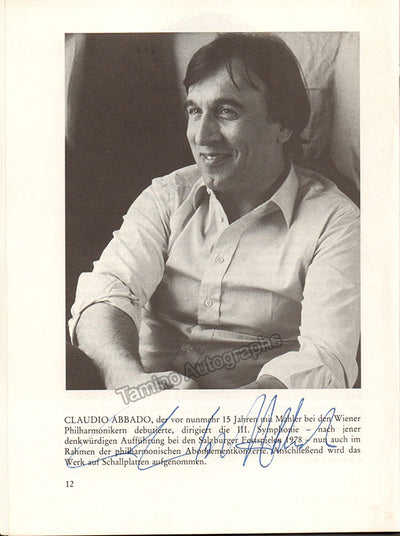 Abbado, Claudio - Norman, Jessye - Signed Program Vienna 1980