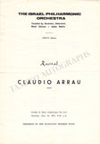 Arrau, Claudio - Signed Program Tel Aviv 1971