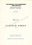 Arrau, Claudio - Signed Program Tel Aviv 1971