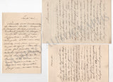 De Grandval, Clemence - Set of 3 Autograph Letters Signed