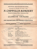 Krauss, Clemens - Set of 18 Concert Programs