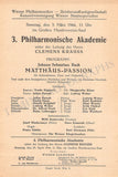 Krauss, Clemens - Set of 18 Concert Programs