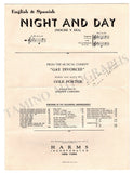 Porter, Cole - Signed Score "Night and Day"