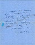 Colette, Sidonie-Gabrielle - Autograph Note Signed