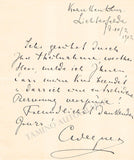 Wagner, Cosima - Autograph Note Signed 1902