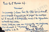 Devries, David - Autograph Note Signed 1927
