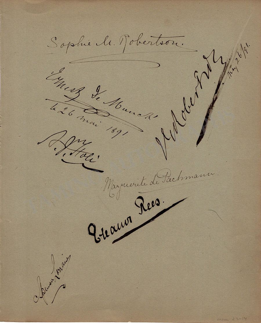 Ernest De Munck De Pachmann Neruda Signatures Tamino