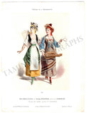 Ballet Dancers - Set of 3 Vintage Prints from 1850s