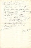 Audran, Edmond - Autograph Letter Signed 1878