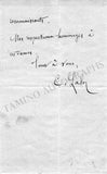 Lalo, Edouard - Autograph Note Signed