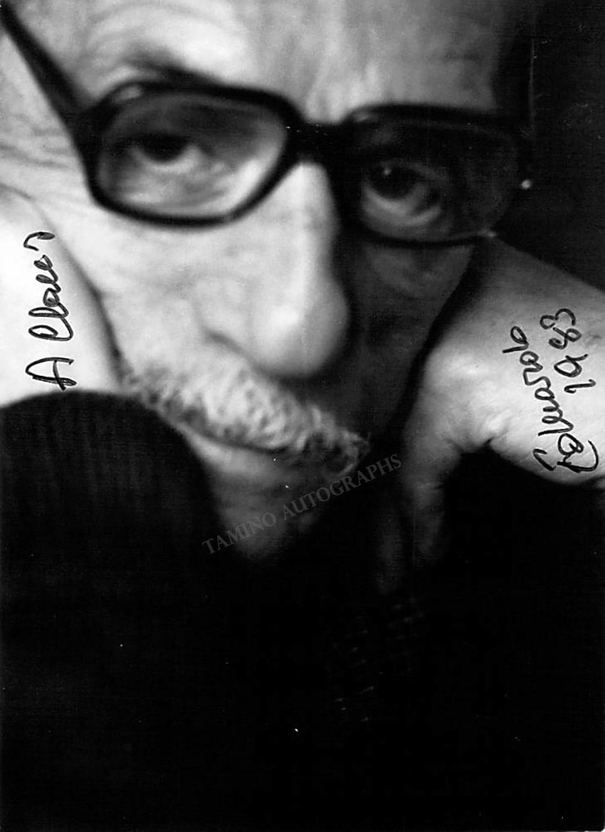 Eduardo De Filippo Autographs Photograph 1983 Tamino Autographs