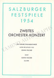 Fischer, Edwin - Set of 2 Unsigned Concert Programs Salzburg