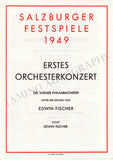Fischer, Edwin - Set of 2 Unsigned Concert Programs Salzburg