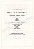 Fischer, Edwin - Set of 2 Unsigned Concert Programs Salzburg
