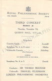 Feuermann, Emanuel - Concert Program London 1935