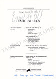 Gilels, Emil - Signed Program Berlin 1983
