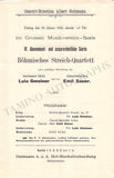 Sauer, Emil - Concert Program Vienna 1900