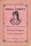 Abbott, Emma - Program Libretto 1870s