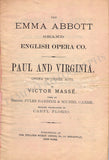 Abbott, Emma - Program Libretto 1870s