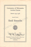 Szantho, Enid - Signed Program Minneapolis 1935