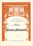 Mainardi, Enrico - Set of 6 Concert Programs Vienna 1949-1959