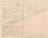 Van Dyck, Ernest - Set of 3 Autograph Letters Signed