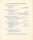 Bloch, Ernest - Signed Program & Card