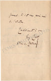 Crosti, Eugene - Autograph Letter Signed 1888