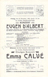 D'Albert, Eugen - Set of 10 Concert Programs Vienna 1897-1902