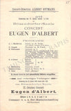 D'Albert, Eugen - Set of 10 Concert Programs Vienna 1897-1902