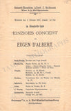 D'Albert, Eugen - Set of 10 Concert Programs Vienna 1897-1902