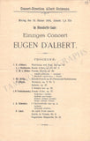 D'Albert, Eugen - Set of 10 Concert Programs Vienna 1897-1902