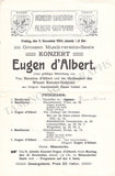 D'Albert, Eugen - Set of 10 Concert Programs Vienna 1897-1902