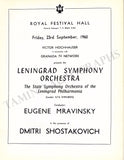 Mravinsky, Yevgeny - Signed Program London 1960