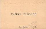 Elssler, Fanny - Personal Visiting Card