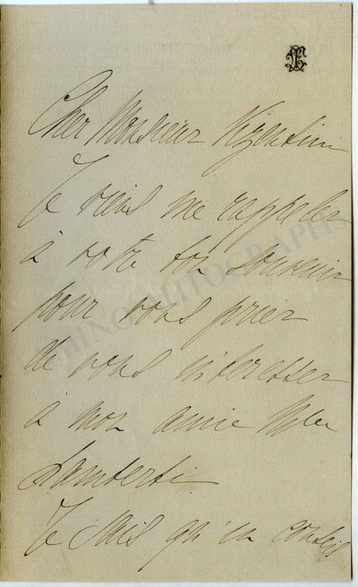 Litvinne, Felia - Set of 2 Autograph Letters Signed