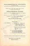 Weingartner, Felix - Set of 5 Concert Programs Vienna 1912-1926