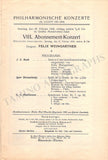 Weingartner, Felix - Set of 5 Concert Programs Vienna 1912-1926