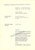 Fricsay, Ferenc - Signed Program Vienna 1958