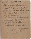 Bourgeat, Fernand - Set of 4 Autograph Letters Signed