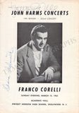 Corelli, Franco - Signed Recital Program Englewood 1962