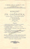 Ondricek, Frantisek - Signed Playbill