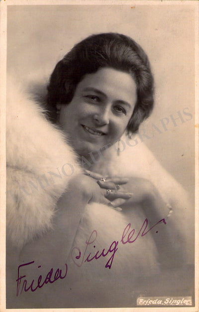 SINGLER, Frieda (Various Autographs)