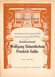 Gulda, Friedrich - Set of 8 Concert Programs Vienna 1946-1961
