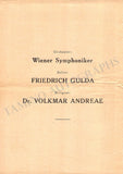 Gulda, Friedrich - Set of 8 Concert Programs Vienna 1946-1961