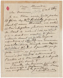 De Saint-Quentin, Gabriel - Set of 2 Autograph Letters Signed