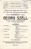 Szell, Georg - Concert Program Vienna 1904