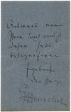 Henschel, George - Autograph Letter Signed 1889